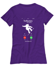 Snowboarding TShirt The Mountains Are Calling Purple-W-Tee  - £17.26 GBP