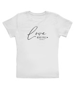&quot;Love Never Fails&quot; white t-shirt (medium) | SKU: LOVET110M - $7.00