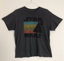 Vintage Style Darth Vader Retro Stripes Mens Graphic  T-Shirt L Death Star EUC - £11.57 GBP