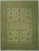 8&#39; x 10&#39; Natural Vegetable Dyed Indian Ziglar Beige Oushak Handmade Rug - £1,843.19 GBP