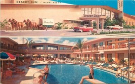 Desert Inn Swimming Pool Miami Beach Florida 1950s Postcard Weiss 13406 - $5.49