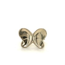 Vintage Sterling Signed Love Earth Modernist Abstract Butterfly Ring Band 5 1/2 - £32.66 GBP