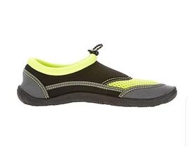 Athletic Works Boys' Beach Water Shoes Black Lime Size 11-12 New - $10.90
