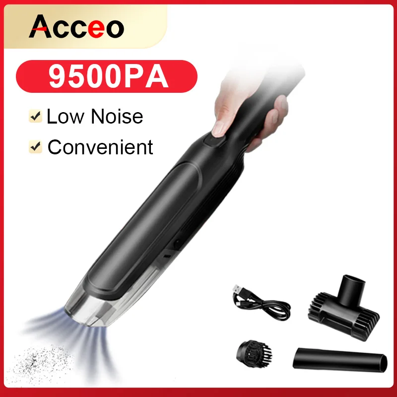ACCEO 15000PA Car Vacuum Cleaner Handheld Auto Vacuum Home &amp; Car Dual Use Mini - £18.32 GBP+