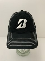 Bridgestone Golf Hat Black White Detail Stitch Kolka Klassic 2012 Strapback Cap - $19.75