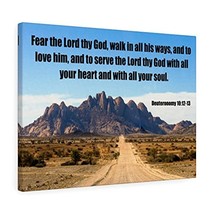 Express Your Love Gifts Scripture Canvas Fear The Lord Thy God Deuteronomy 10:12 - £109.50 GBP