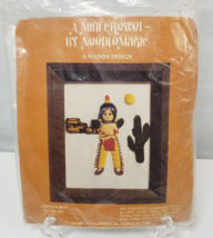 Vintage 1975  Needlemagic Mini Crewel Embroidery Kits~Indian Boy ~5&quot; x 7&quot; - $14.56