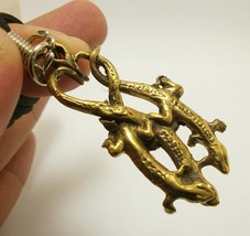 Magic Triple Gecko LP Na Thai love attraction win your lover heart pendant bless - £23.45 GBP