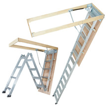 VEVOR Attic Ladder Foldable, 350-pound Capacity, 22.05" x 154.3", Multi-... - $409.90