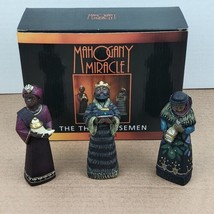 Enesco Mahogany Miracle The Three WiseMen Figurine Nativity W/Box Qty 3 - £28.59 GBP