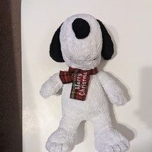 Peanuts Snoopy stuffed animal with a scarf that says Merry Christmas - £7.90 GBP
