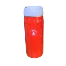 Coleman Thermos Insulated 32oz Orange Personal Water Bottle Rubber Outside - $21.89