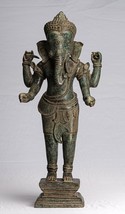 Ganesh - Antigüedad Khmer Estilo Standing Bronce Angkor Wat Estatua -59c... - £820.56 GBP