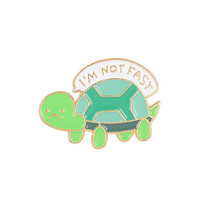 Slow Turtle Enamel Pin, I&#39;m Not Fast Turtle Pins, Lapel Pins, Hard Enamel Pin - £7.98 GBP