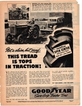 1940's Goodyear sure grip this tread tops in traction  print ad fc2 - $14.25