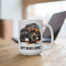 Dirt Road Junkie 15oz Ceramic Mug: Fuel Your Caffeine Adventures Coffee Lovers  - £11.85 GBP