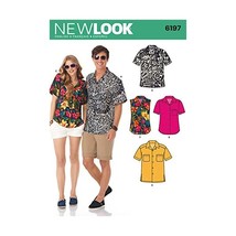 Simplicity 6197 Size A 8/18/X-Small/X-Large Misses&#39; and Men&#39;s Shirts New Look Se - $22.00