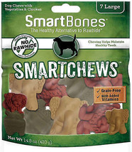 Nutritious Smartbones Large Smart Chews Dog Treats with Real Chicken and Veggies - £21.70 GBP+