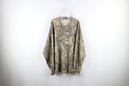 Vintage 90s Jerzees Mens 3XL Faded Camouflage Long Sleeve Pocket T-Shirt Cotton - £97.30 GBP
