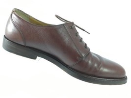 #SH25 Cole Haan 9.5M Italy Made Brown Leather Plain Toe Derby Oxford Dre... - £20.06 GBP