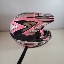 Helmet GLX Offroad Dirt Bike Medium FMVSS 218 And Goggles Pink Black - £74.97 GBP
