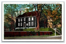 Old Block House Marietta Ohio OH UNP WB Postcard V21 - £2.25 GBP