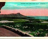 Diamond Head from Punch Bowl Honolulu Hawaii TH Island Curio WB Postcard... - $6.88