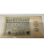 Einhundert Millionen Mark Germany Banknote Reichsbankdirektorium 100 - €14,72 EUR