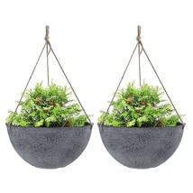 Large Hanging Planters For Outdoor Indoor Plants, Hanging Flower Pots With Drain - £52.19 GBP