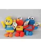  8&quot; Tyco Big Bird, Elmo &amp; Cookie Monster Bean Bag Sesame Street 1997 -READ! - $460.20 MXN