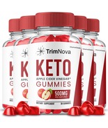 5 Pack TrimNova Keto ACV Gummies Plant Based Daily Formula Supplement - $117.50