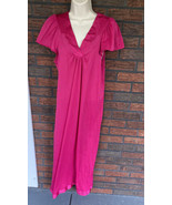 Vintage Pajamas Medium Vanity Fair Nightgown Embroidered Flower Butterfl... - £14.11 GBP