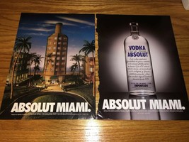 Absolut MIAMI City Collection Condo Bottle Absolut Vodka Print art Ad 19... - $5.99