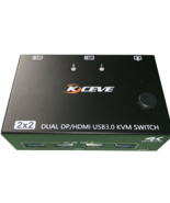Splitter 2x2 Dual DP / HDMI USB 3.0 KVM Switch  4K Ultra HD Switcher - $60.25 CAD