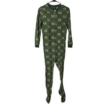 NFL Green Bay Packers Footy Pajamas Fleece Warm Youth 10 12 Football GB - $17.60