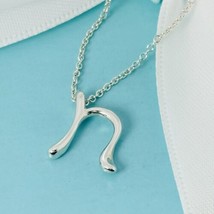 16&quot; Tiffany Letter N Alphabet Initial Pendant Chain Necklace by Elsa Peretti - £227.26 GBP