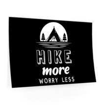 Hike More Worry Less Vinyl Decal Adventure Wall Art for Adventurers Natu... - £25.52 GBP+