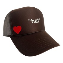 New &quot;Hat&quot; Off Heart Love Lover Brown Hat Cap 5 Panel High Crown Trucker Snapback - £17.00 GBP