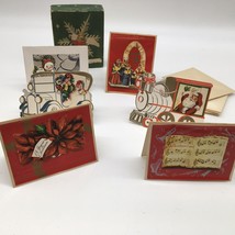 Lot of 6 Vtg Mid Century Christmas CardS Unused Petite Stanford Envelopes &amp; Box - £17.68 GBP