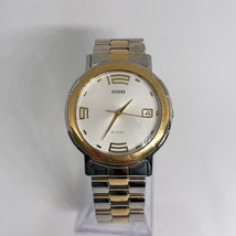 Guess Silver Gold Steel Water-Resistant Men’s Watch Working New Battery - $36.86