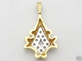 VINTAGE .10 ct DIAMOND ACCENT PENDANT REAL SOLID 14 k GOLD 4.1 g - $8,941.13 MXN