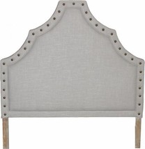 Headboard Queen Light Gray White Wash White,Cream Linen Oak - £828.79 GBP