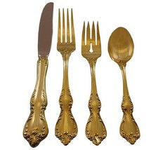 Debussy by Towle Sterling Silver Flatware Service 12 Set Vermeil Gold 48 Pieces - $4,108.50