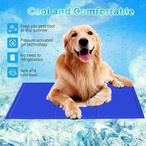 Dog Cooling Mat Medium Size, Pet Cooling Mat Non-Toxic Gel Ice Silk Pads... - £17.53 GBP