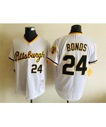 Pirates #24 Barry Bonds Jersey Old Style Uniform White - $45.00