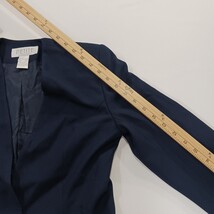 Petite Sophisticate Women's Blue/White Stripes 1-Button Blazer Jacket Size 4 image 8