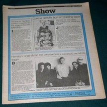 Bruce Hornsby Show Newspaper Supplement Vintage 1988 - £19.65 GBP