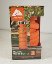 Camping Outdoor 16 oz Orange Silicone Water Bottle With Wide Mouth  NEW - £8.79 GBP