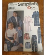 SIMPLICITY PATTERN 5314 PANTS SHORTS ROBE ADULT SIZES XL XXL XXXL UNCUT D - $4.95