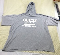 VTG Guess Jeans U.S.A. Gray Hooded T-Shirt Los Angeles Calif. Large 100%... - $19.00